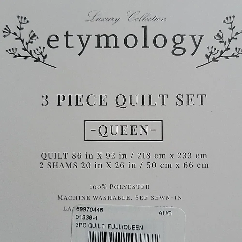 3 Piece Quilt set, Queen size